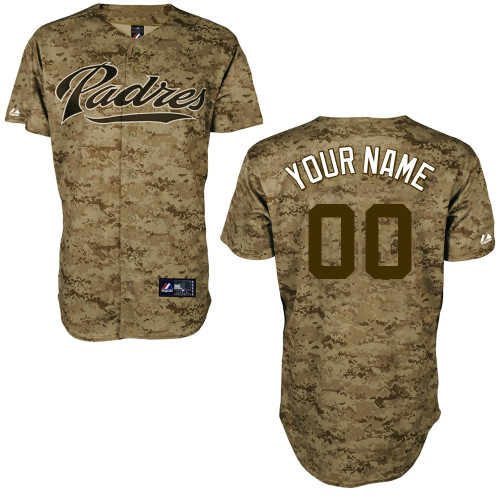Customized San Diego Padres Baseball Jersey-Women's Authentic Camo MLB Jersey